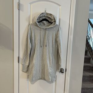 Earth Yoga Hooded Sweatshirt Tunic Dress Medium Organic Cotton Recycled Pol